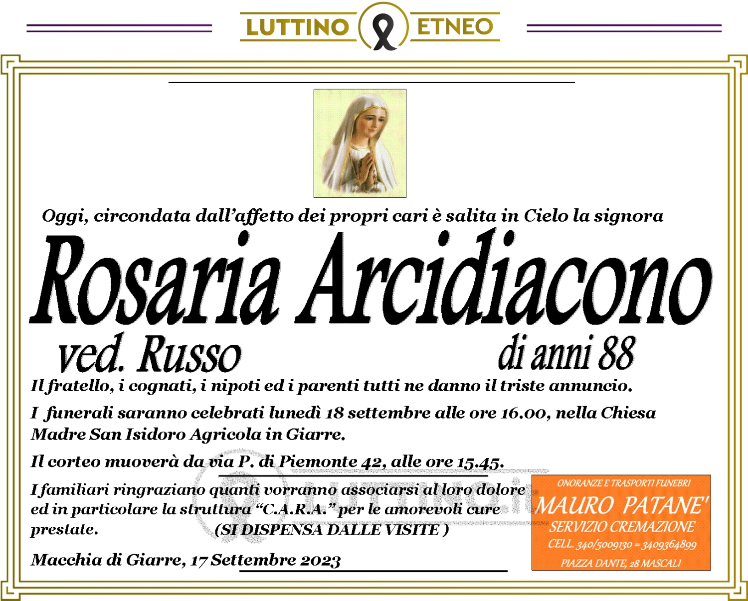 Rosaria Arcidiacono