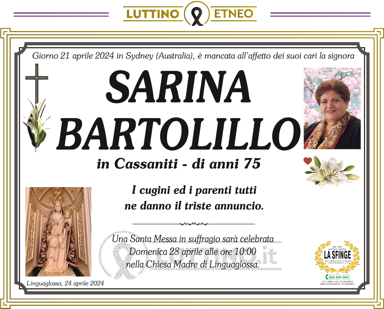 Sarina Bartolillo